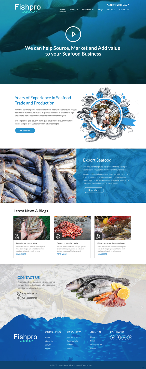 Web Design by pb for Fishpro | Design #16974102