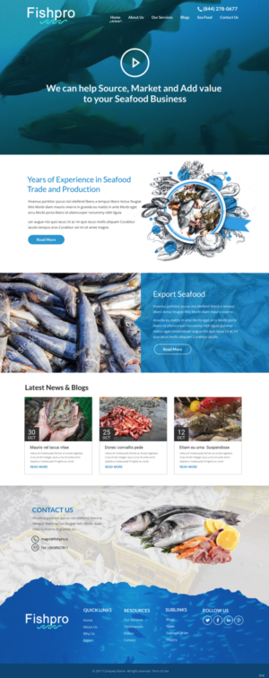 Web Design par pb pour Fishpro | Design : #16974102