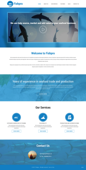 Web Design par pb pour Fishpro | Design : #16986369