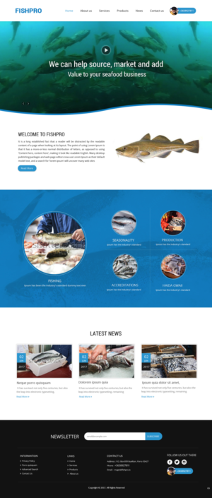 Web Design par pb pour Fishpro | Design : #16986370