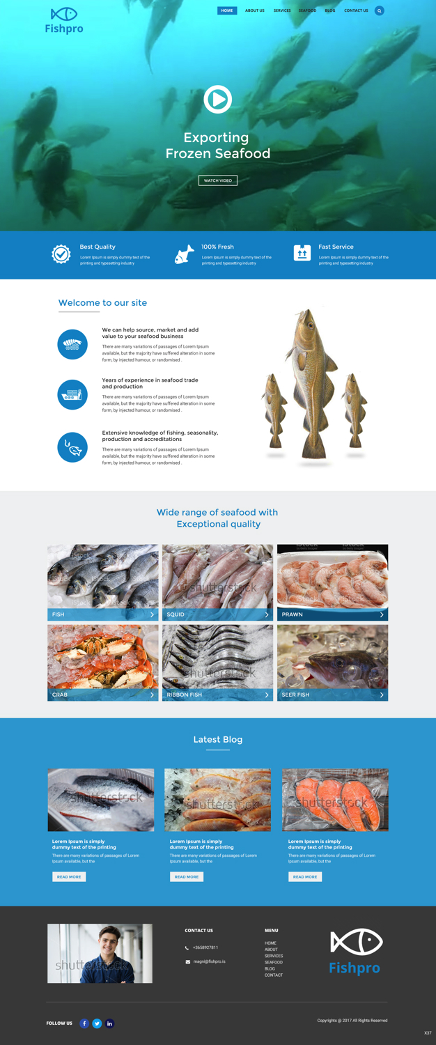 Web Design by pb for Fishpro | Design #16986371