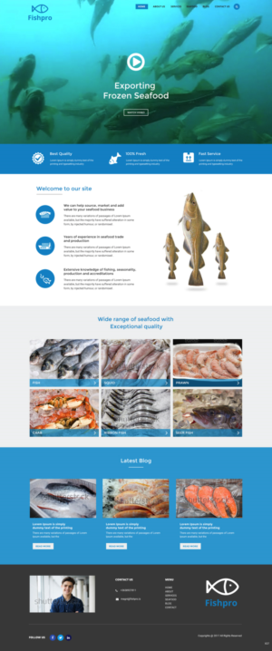 Web Design par pb pour Fishpro | Design : #16986371