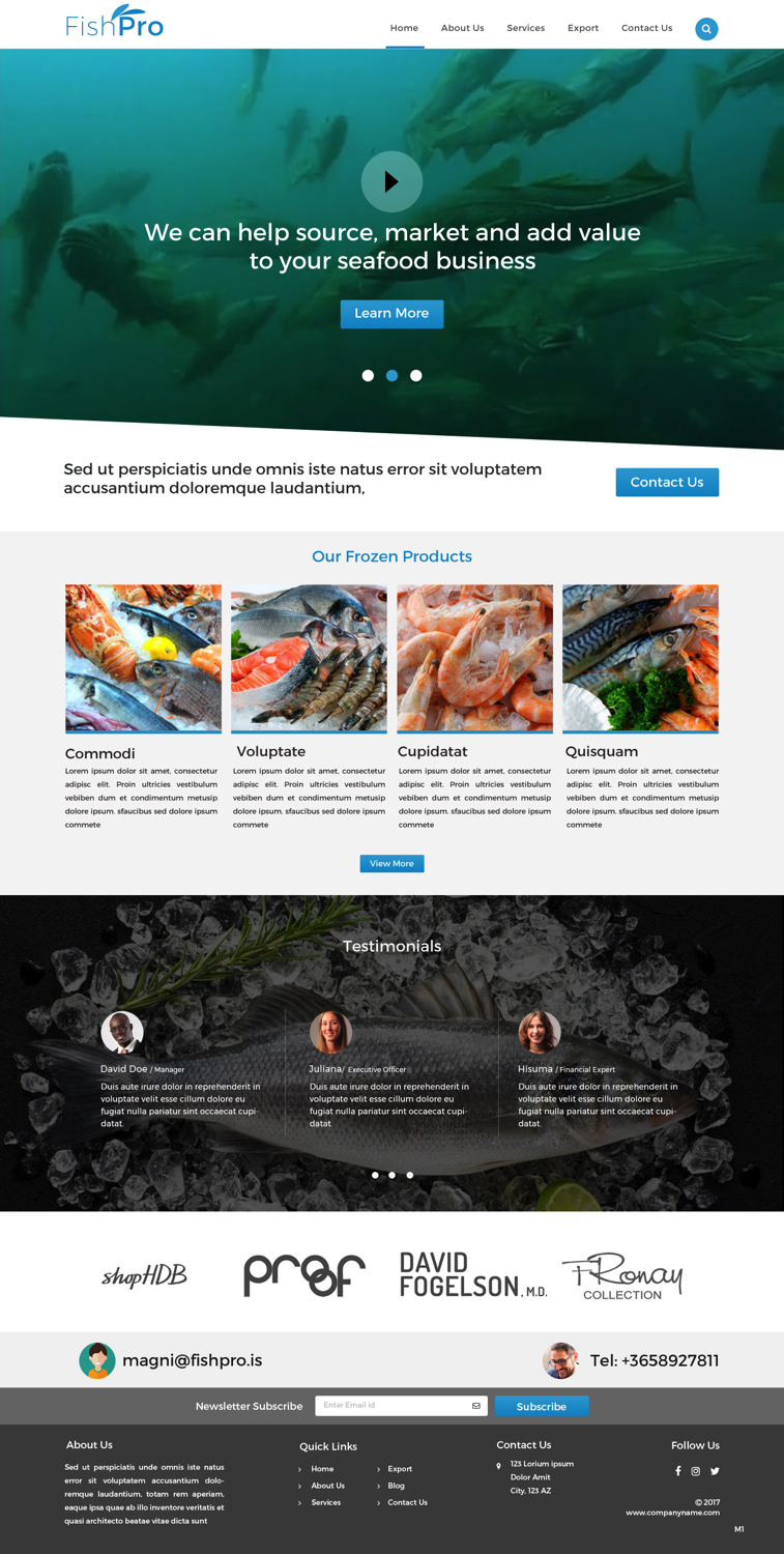 Web Design by pb for Fishpro | Design #16986372