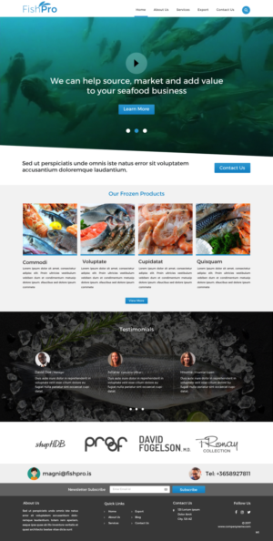 Web Design par pb pour Fishpro | Design : #16986372