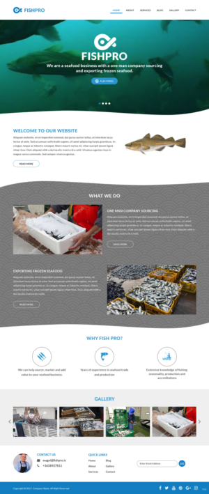 Web Design par pb pour Fishpro | Design : #17026725