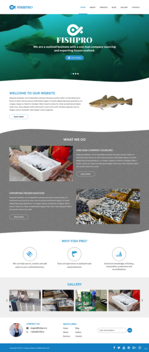 Web Design par pb pour Fishpro | Design : #17038924