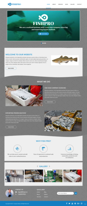 Web Design par pb pour Fishpro | Design : #17060984