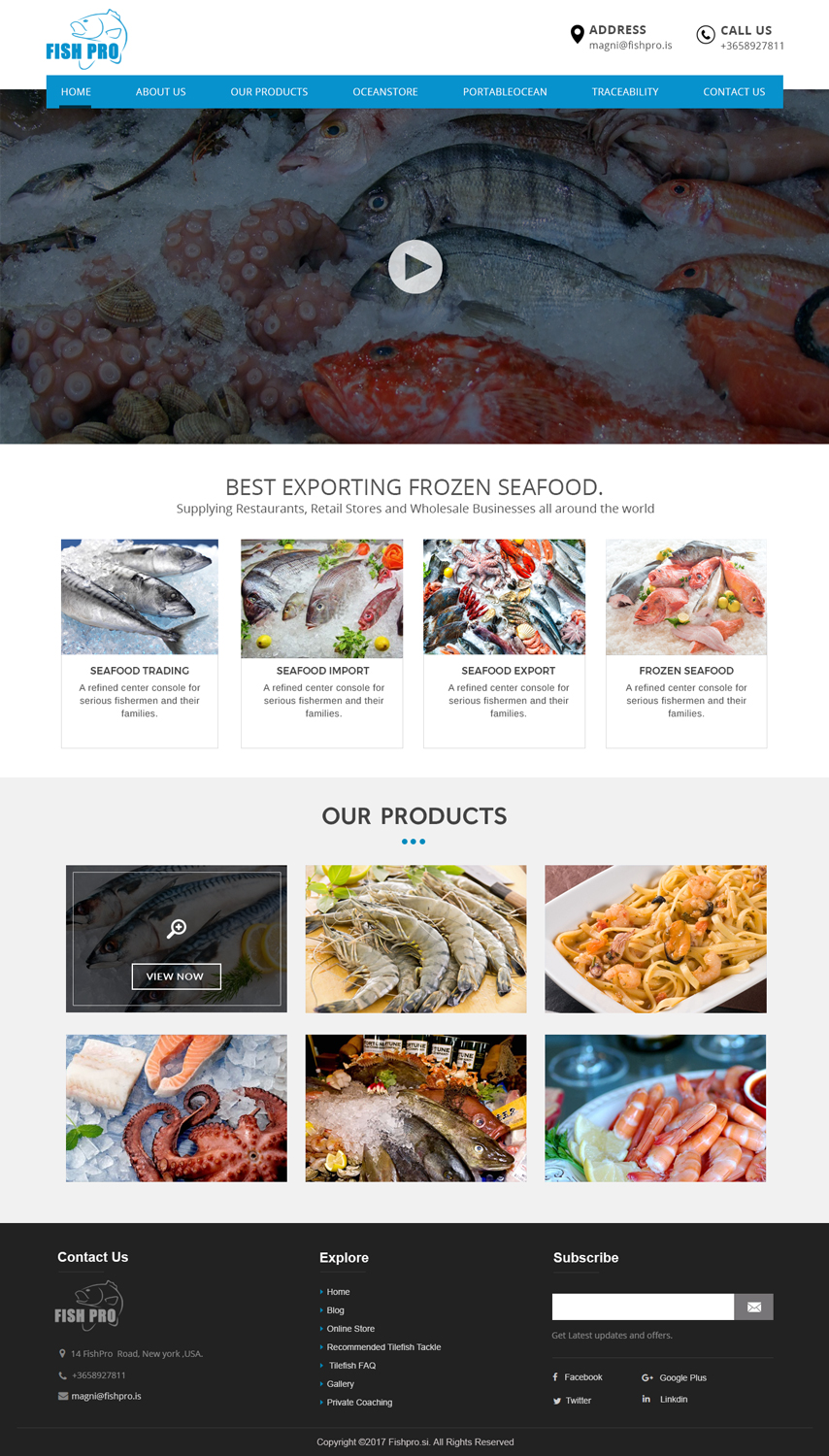 Web Design by Xclusive Designers for Fishpro | Design #17409125