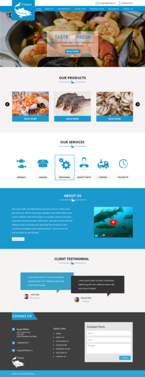Web Design par Xclusive Designer pour Fishpro | Design #17440771