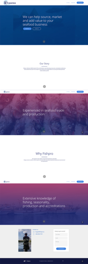 Web Design by insert name here for Fishpro | Design: #17427193