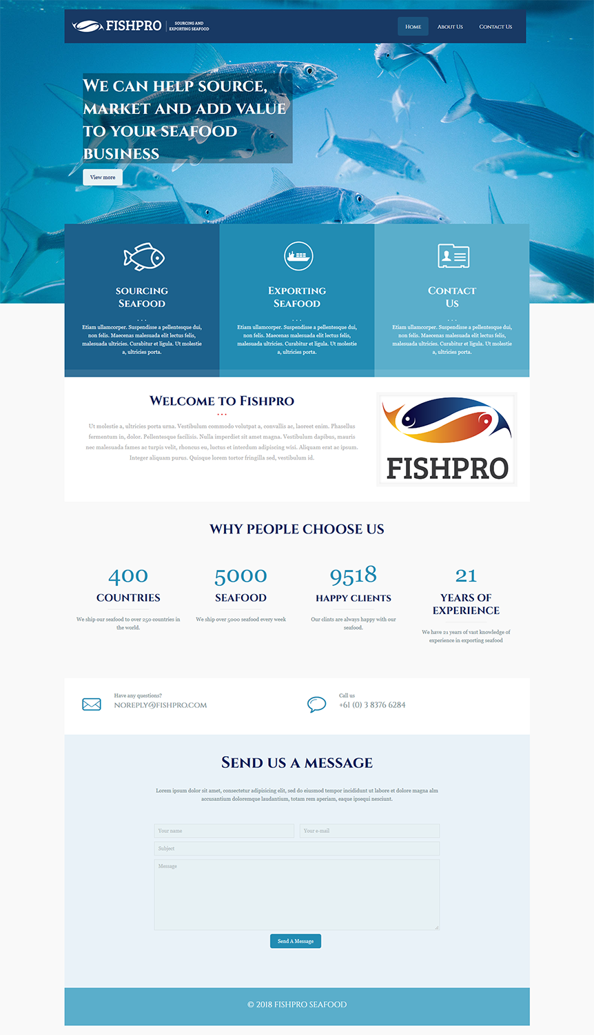 Web Design by Spydaman for Fishpro | Design #17435275