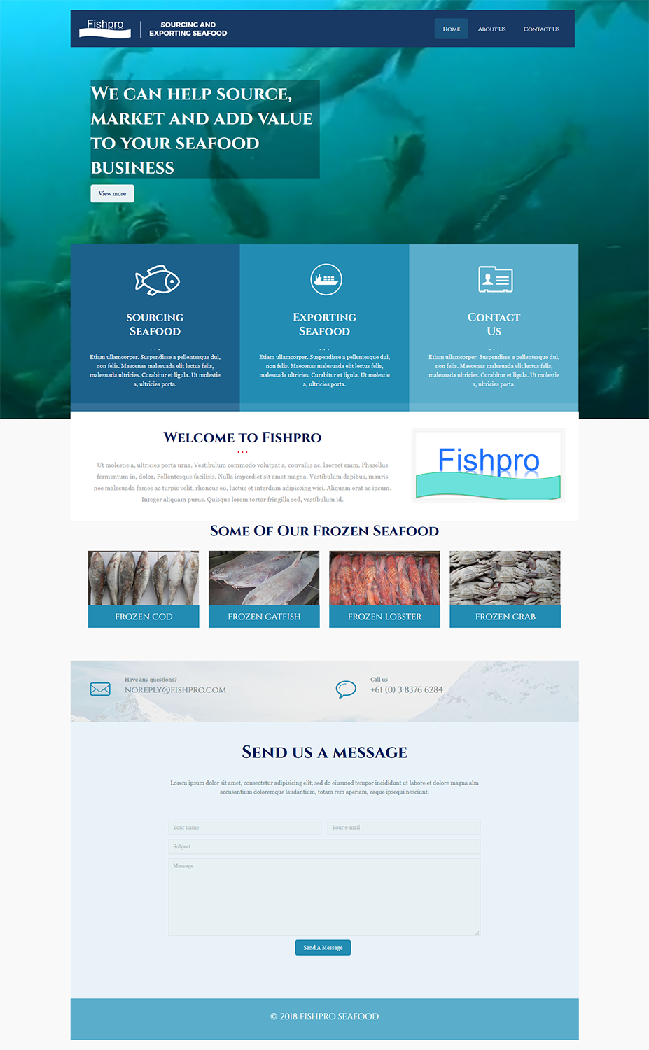 Web Design by Spydaman for Fishpro | Design #17469987