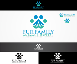 Logo Design by sangeloenriquez for Fur Family Animal Hospital | Design #16949770