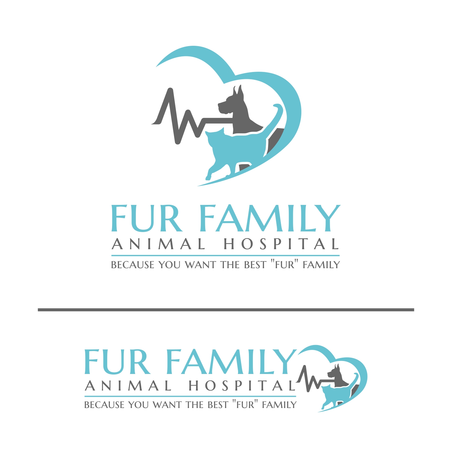 Logo Design by Mailla for Fur Family Animal Hospital | Design #17016717
