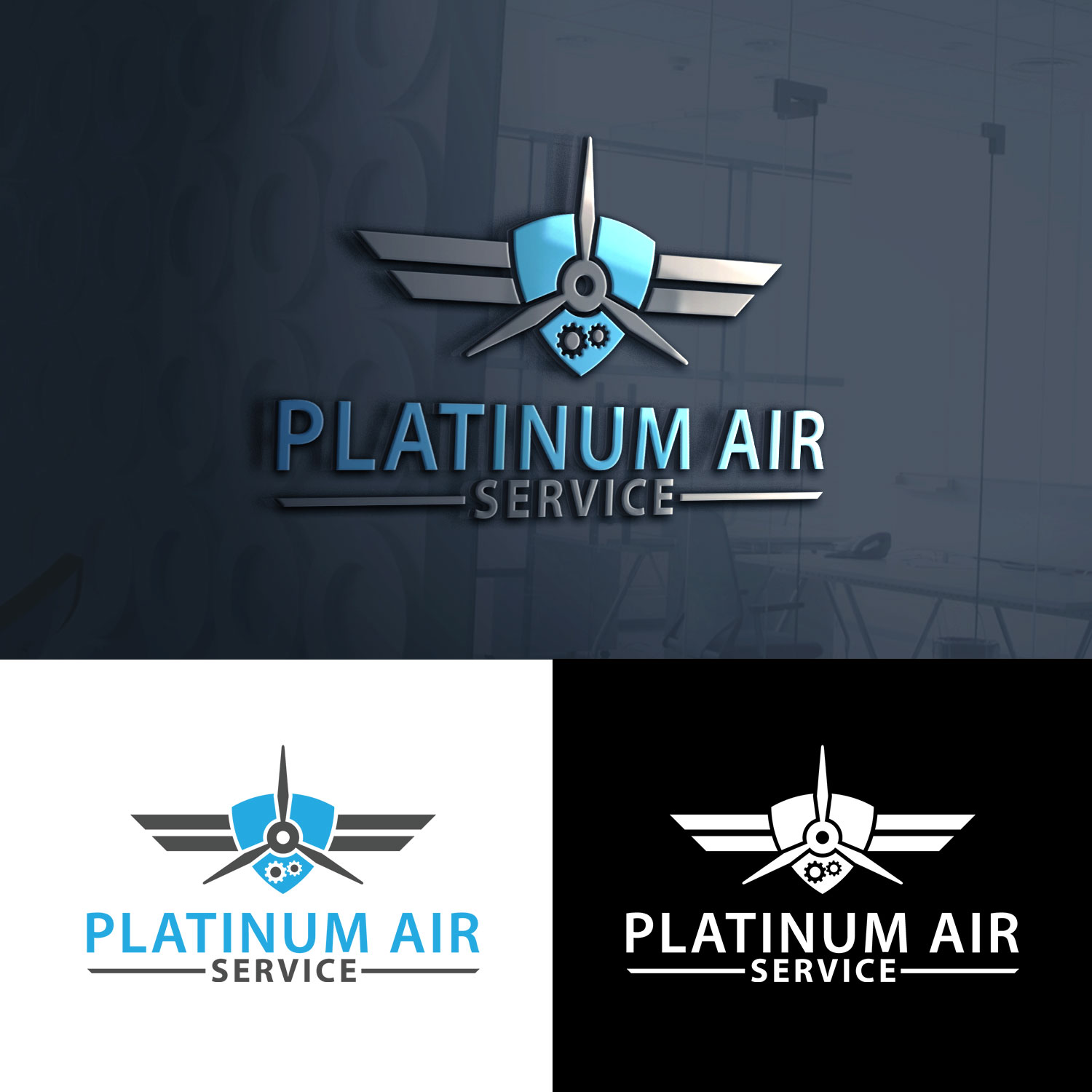 Logo-Design von oomardesigns für Platinum Air Service, Inc | Design #16969066
