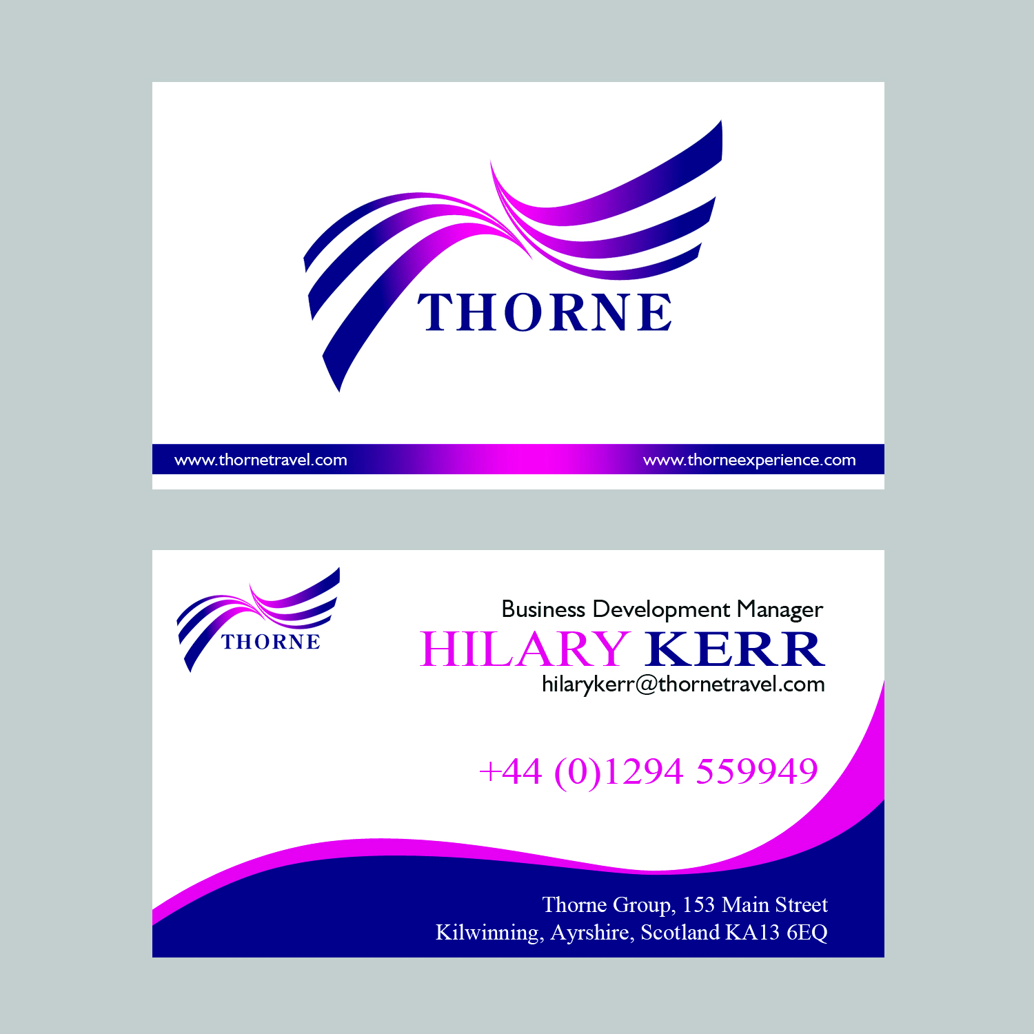 Diseño de Tarjeta de Presentación por povin para Thorne Experience | Diseño #17041224