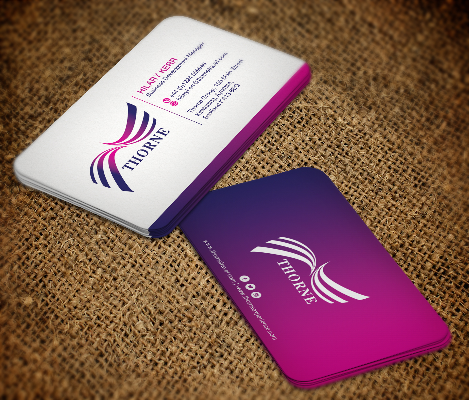 Business Card Design by WebixBD for Thorne Experience | Design #17014467