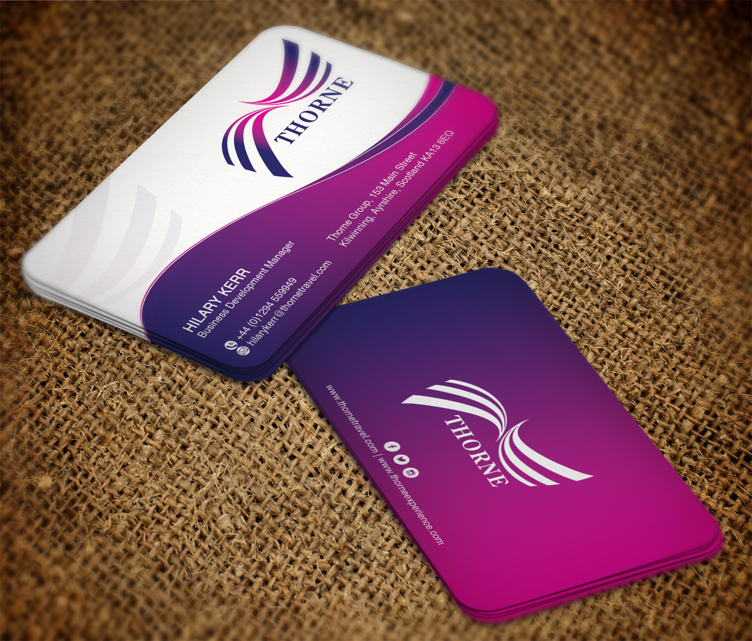 Business Card Design by WebixBD for Thorne Experience | Design #17014941