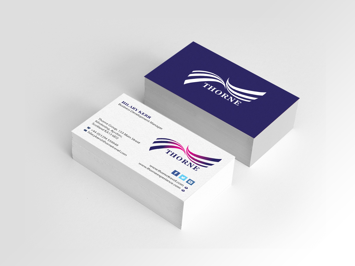 Business Card Design by Creations Box 2015 for Thorne Experience | Design #16952121