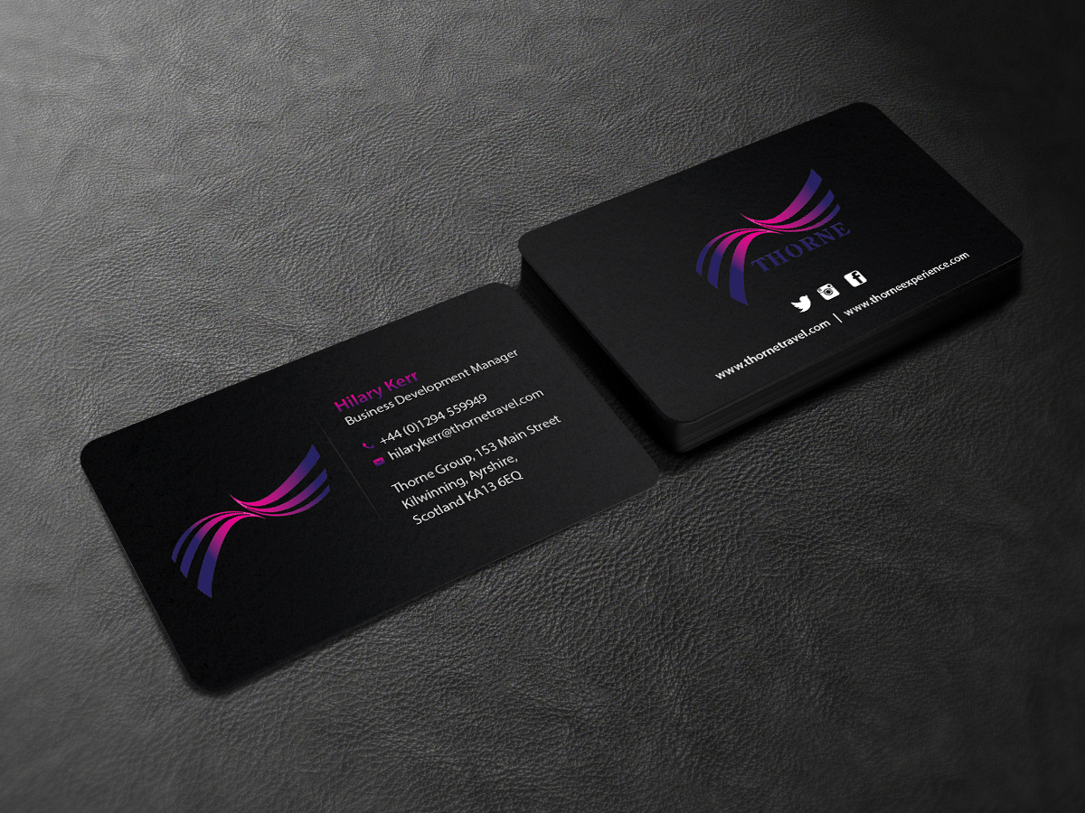 Business Card Design by Creations Box 2015 for Thorne Experience | Design #16961971