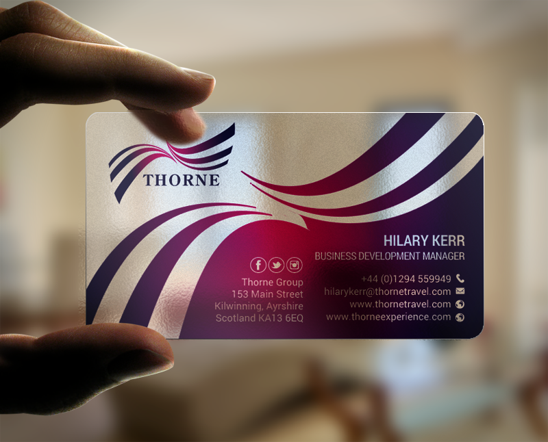 Business Card Design by chandrayaan.creative for Thorne Experience | Design #16957402