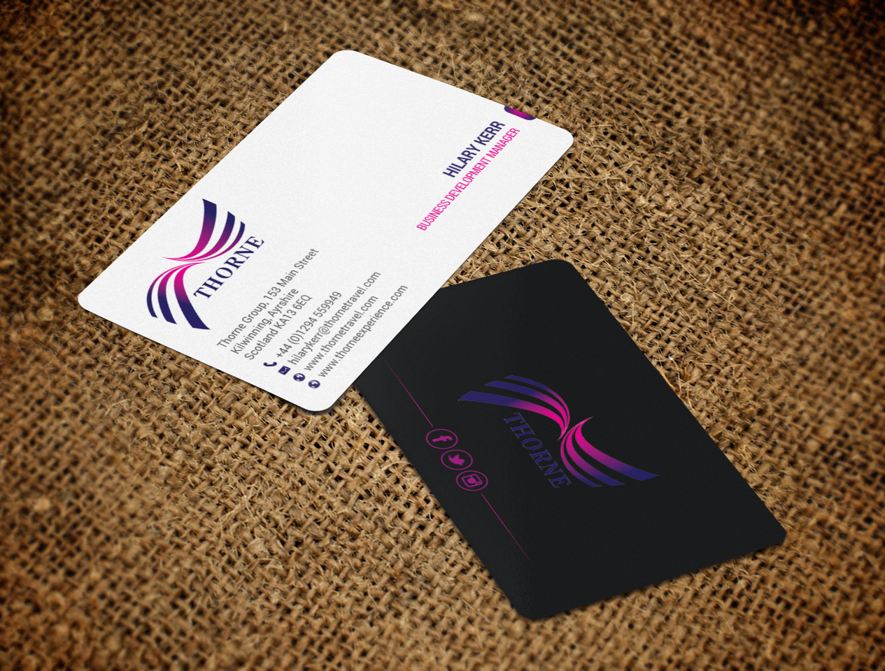 Business Card Design by chandrayaan.creative for Thorne Experience | Design #16957531