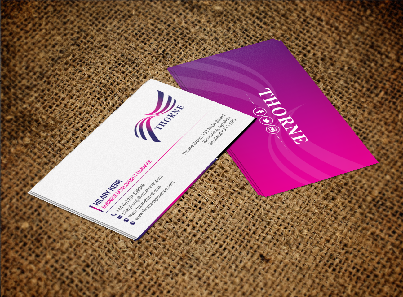 Business Card Design by chandrayaan.creative for Thorne Experience | Design #16961235