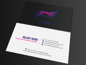 Business Card Design by chandrayaan.creative for Thorne Experience | Design: #16961238