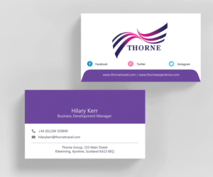 Business Card Design by M6G for Thorne Experience | Design: #16970291