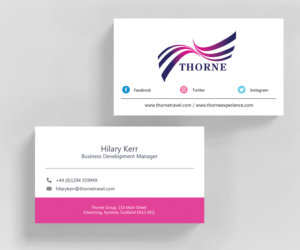 Business Card Design by M6G for Thorne Experience | Design: #16970367