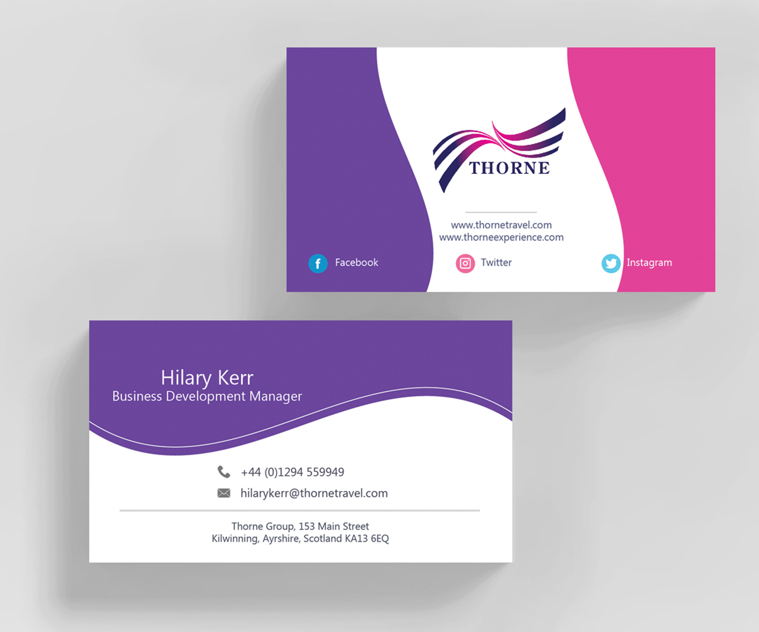 Business Card Design by M6G for Thorne Experience | Design #16970541