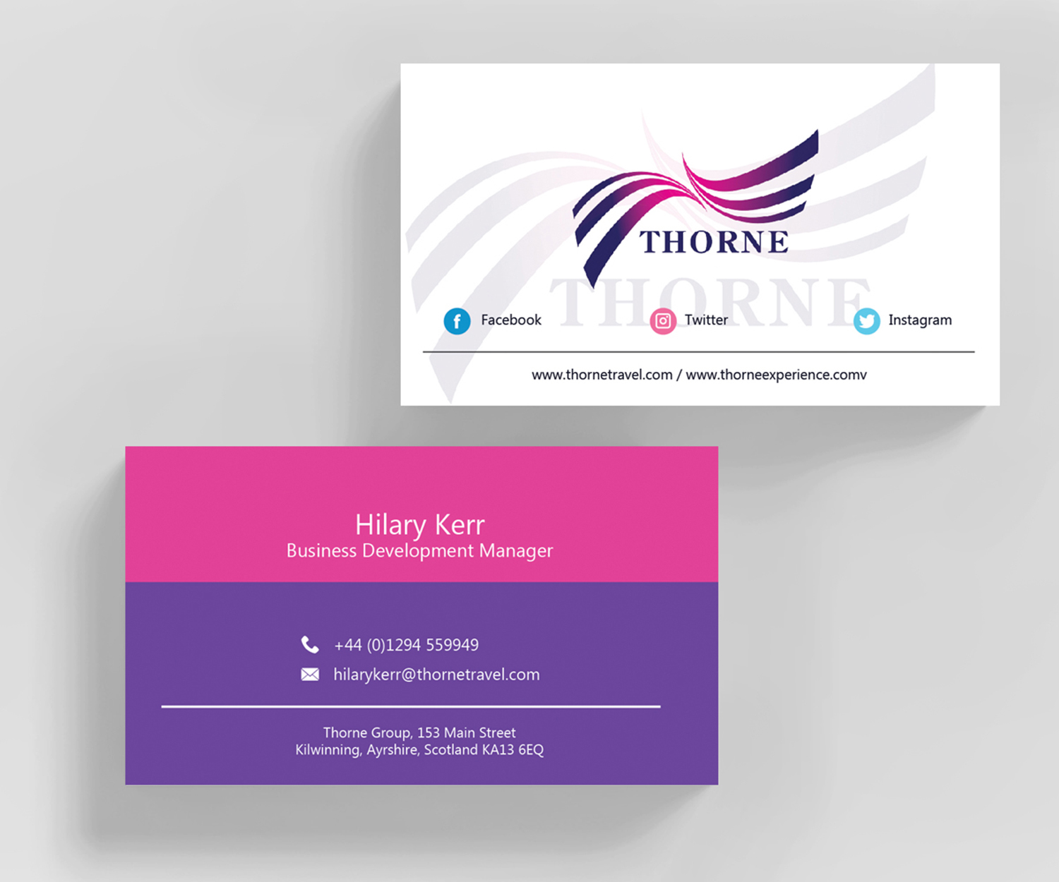 Design de Carte de Visite par M6G pour Thorne Experience | Design #16970654