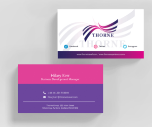 Business Card Design by M6G for Thorne Experience | Design: #16992944