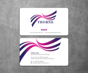 Business Card Design by SS_Designs for Thorne Experience | Design: #17006715