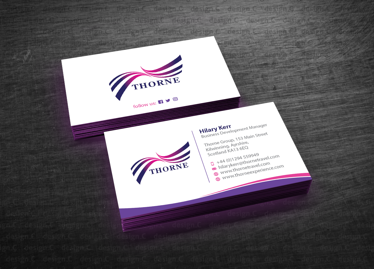 Business Card Design by design_C. for Thorne Experience | Design #17059323