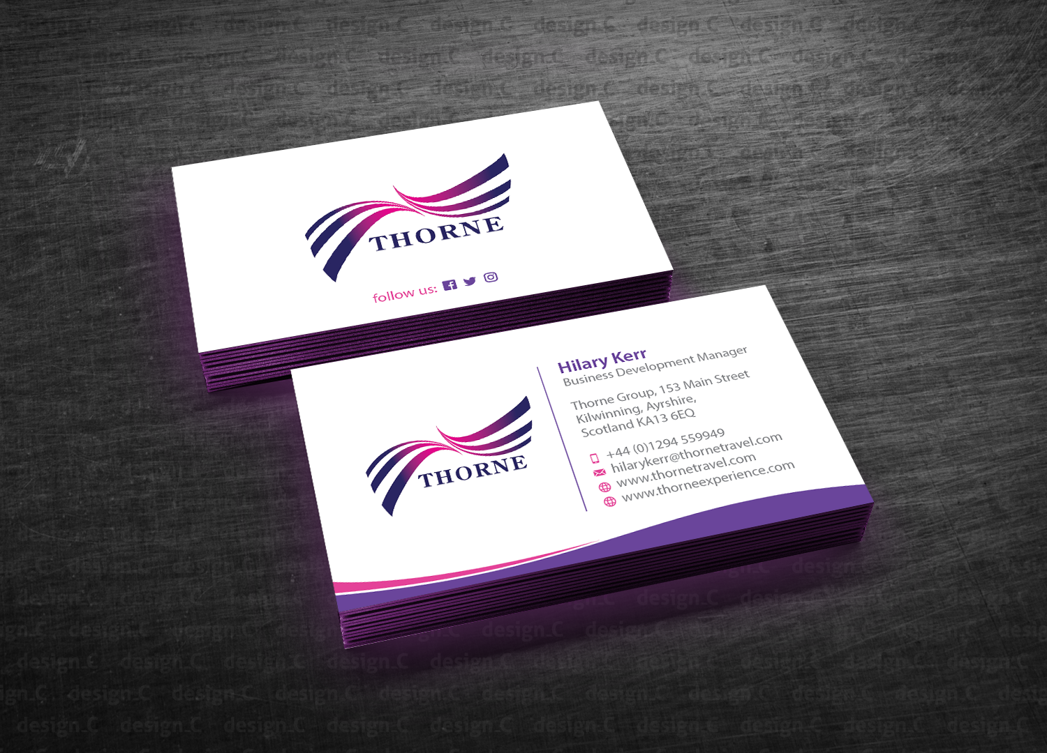 Business Card Design by design_C. for Thorne Experience | Design #17059435
