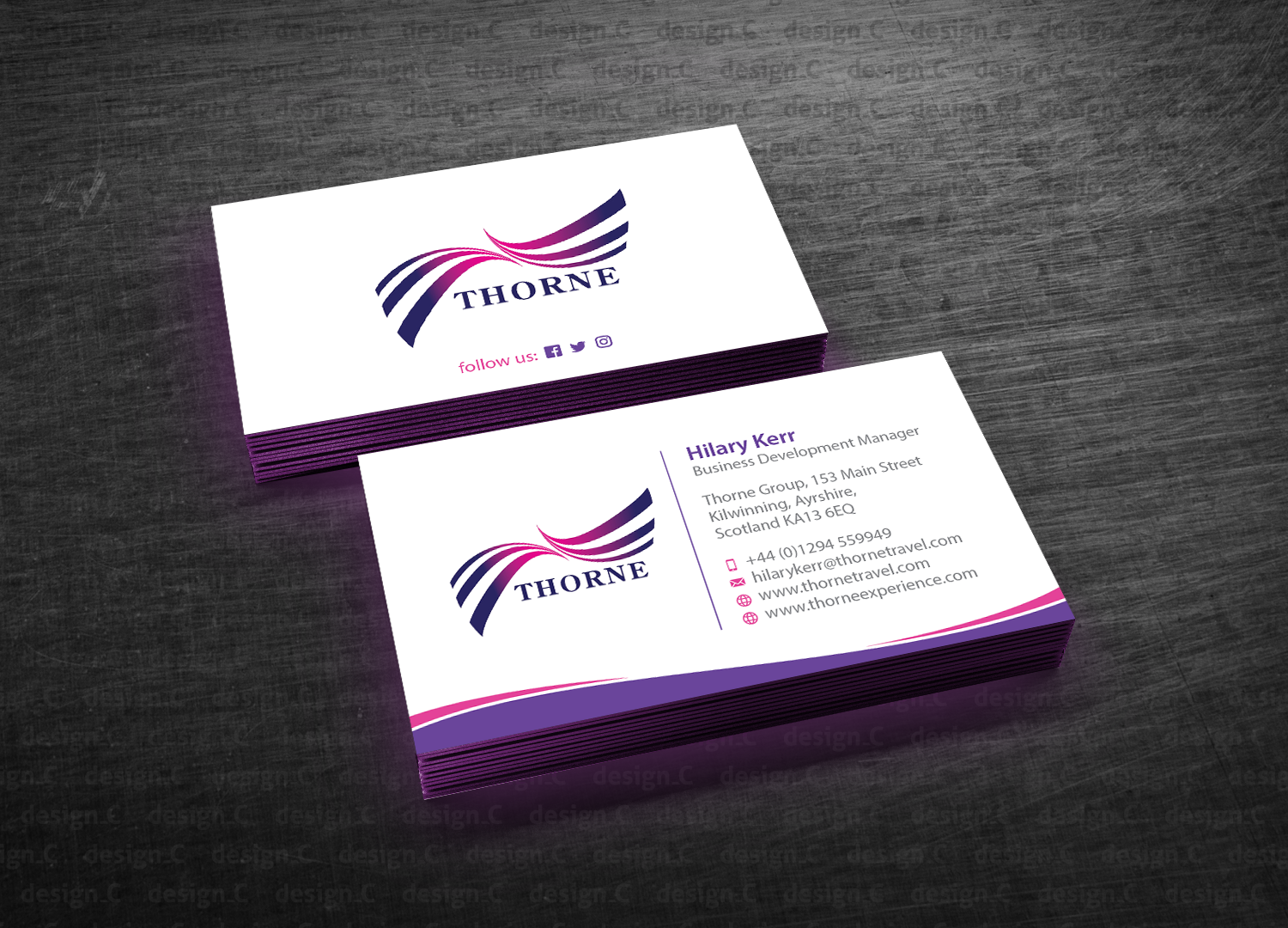 Business Card Design by design_C. for Thorne Experience | Design #17059442