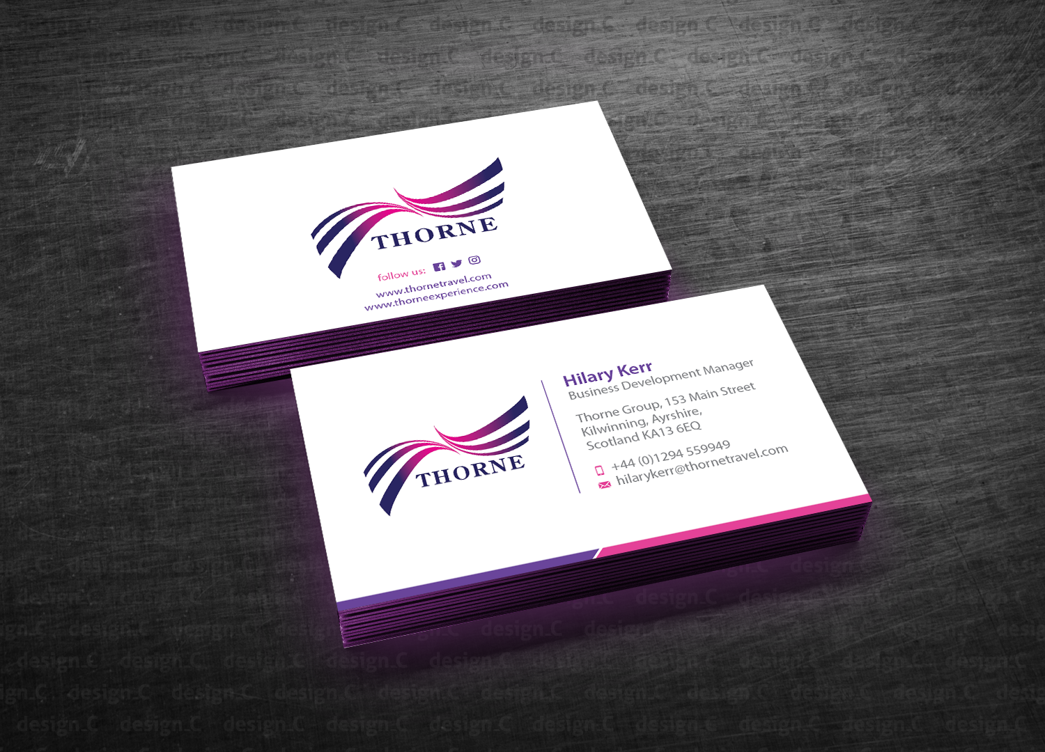 Business Card Design by design_C. for Thorne Experience | Design #17059682