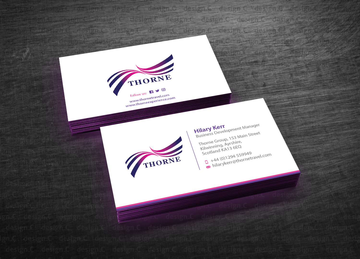 Business Card Design by design_C. for Thorne Experience | Design #17059808