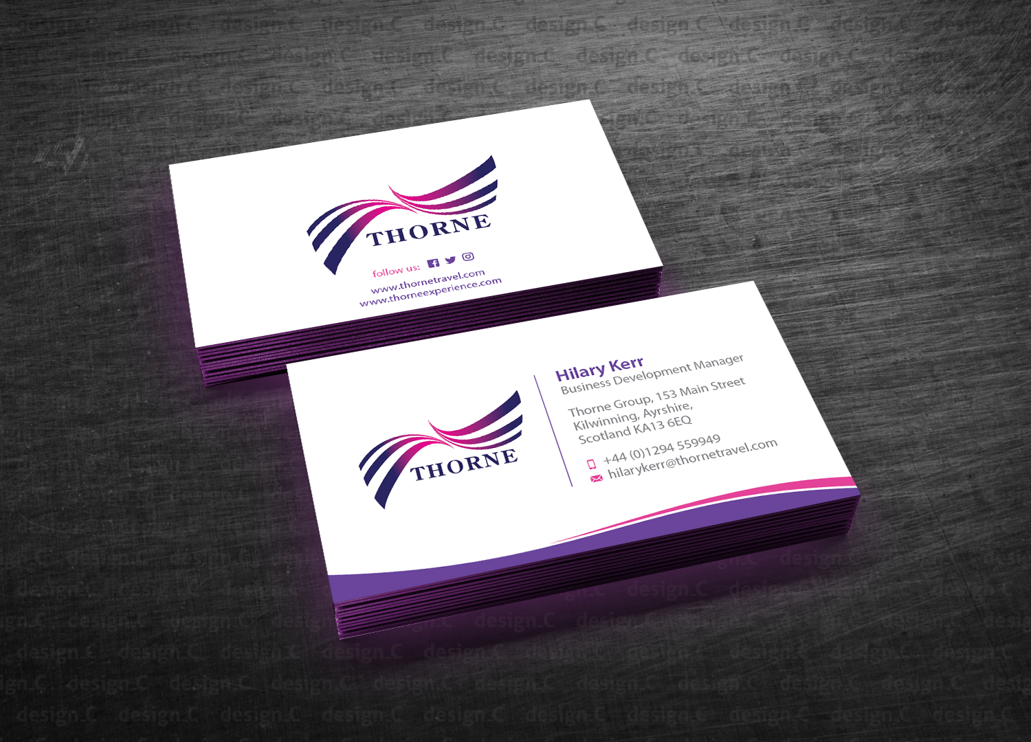 Design de Carte de Visite par design_C. pour Thorne Experience | Design #17059822