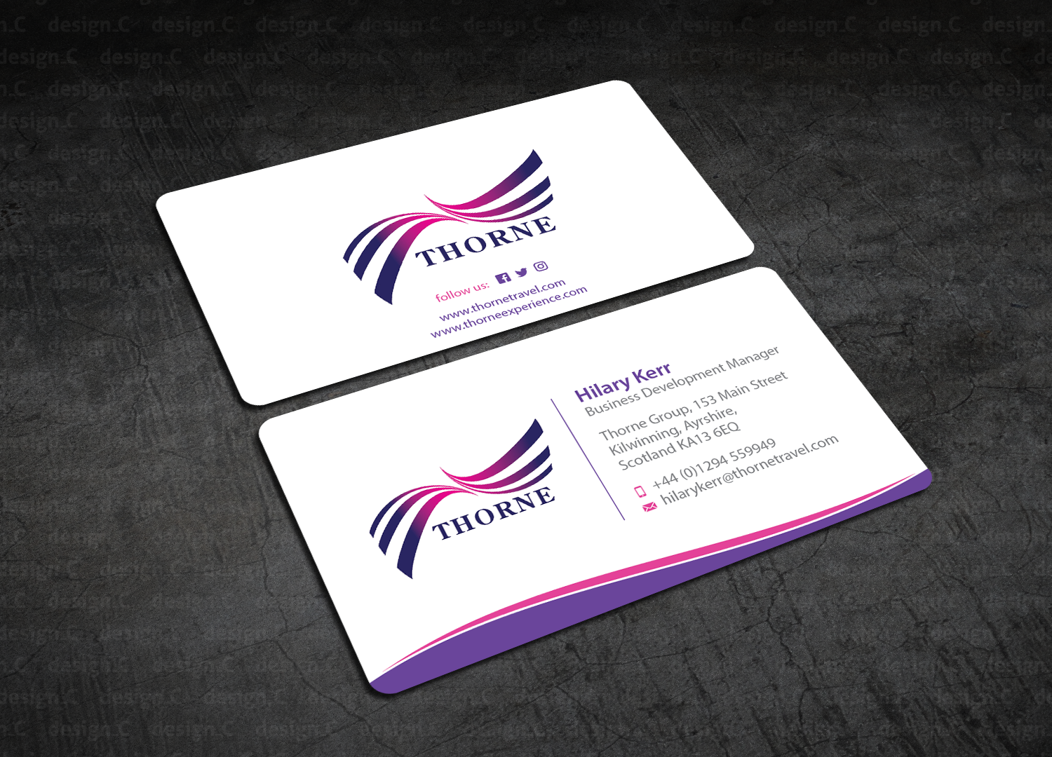 Design de Carte de Visite par design_C. pour Thorne Experience | Design #17059860