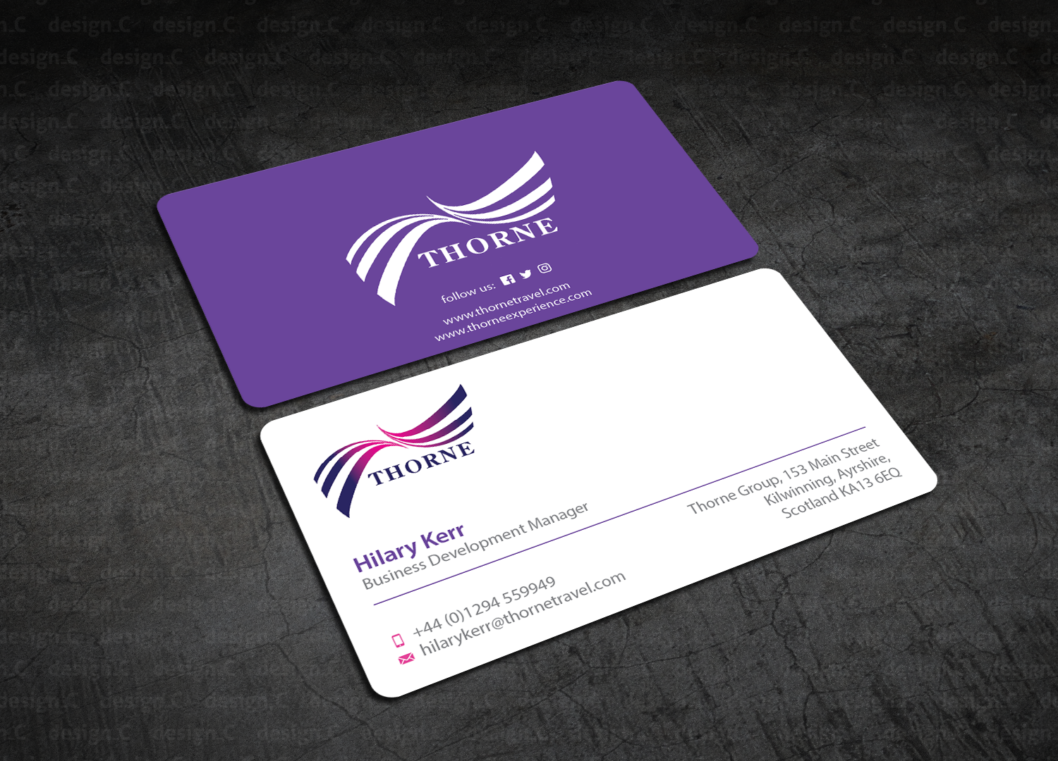 Business Card Design by design_C. for Thorne Experience | Design #17060139