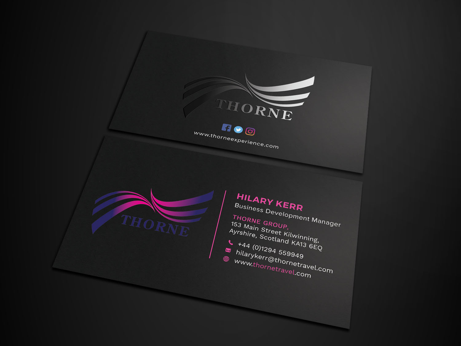 Design de Carte de Visite par Tripti Ranjan Gain pour Thorne Experience | Design #17009321