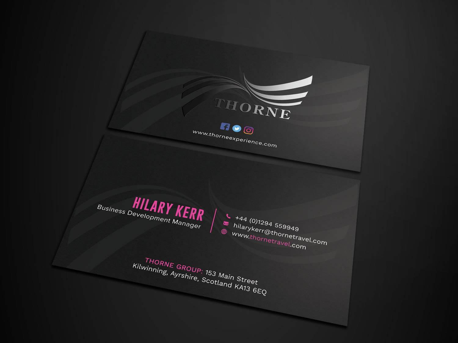 Business Card Design by Tripti Ranjan Gain for Thorne Experience | Design #17009337