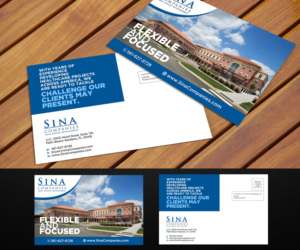Design de Carte Postale par Designers Hub pour Sina Companies LLC | Design : #16962094