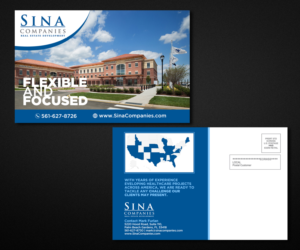 Postkarten-Design von Designers Hub für Sina Companies LLC | Design: #17017359