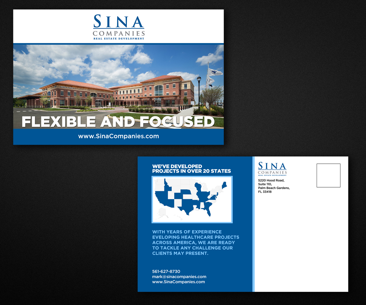 Design de Carte Postale par Designers Hub pour Sina Companies LLC | Design #17115973