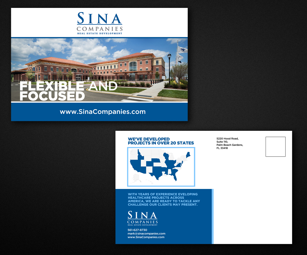 Design de Carte Postale par Designers Hub pour Sina Companies LLC | Design #17115991