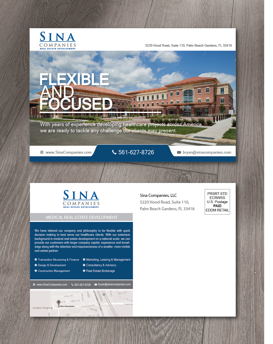 Postcard Design by alex989 for Sina Companies LLC | Design #16954798