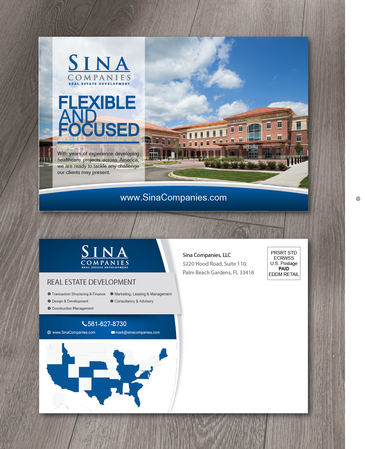 Design de Carte Postale par alex989 pour Sina Companies LLC | Design #17016461